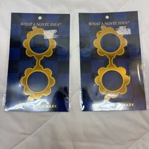 Set of 2 new Target Gold Die Cut Bookmark Sunglasses